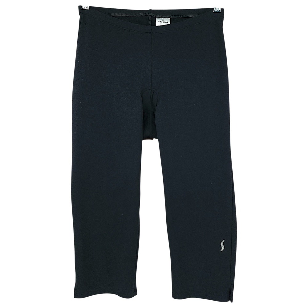 Shebeest Padded Cycling Shorts M Women 26x17 Black Chamois Biking Tights Capris